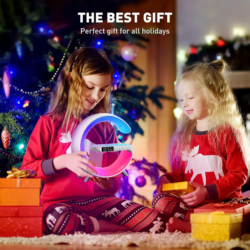 GPED Digital Alarm Clock with Wireless Charging &amp; LED Lamp UAE