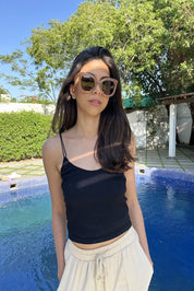 Como Nude Sunglasses